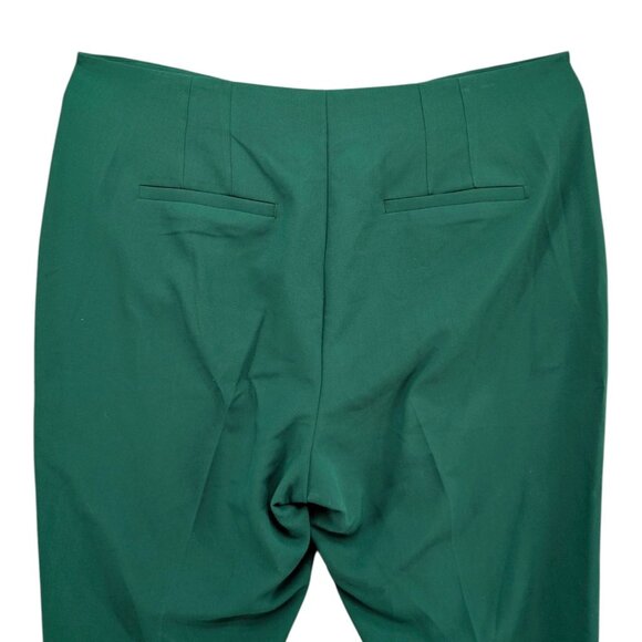 Eloquii Green Pants Women Flat Front Tapered Stretch Slacks Size 20 - Picture 4 of 11